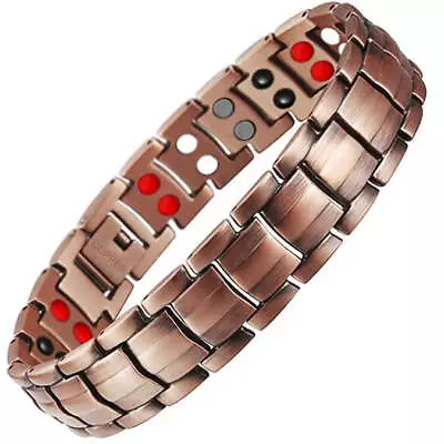 Solid Copper Magnetic Bracelet For Men Arthritis Pain Relief Balance Power  • $44.85