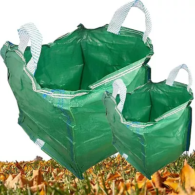 Large Reusable 120 Litre Heavy Duty Green Garden Plant Waste Sacks With Handles • £117.50