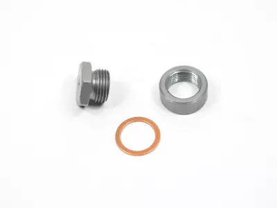 Weld In 02 Bung Female 18mm X 1.5 & Plug Mild Steel & Gasket Oxygen Sensor AFR • $13.49