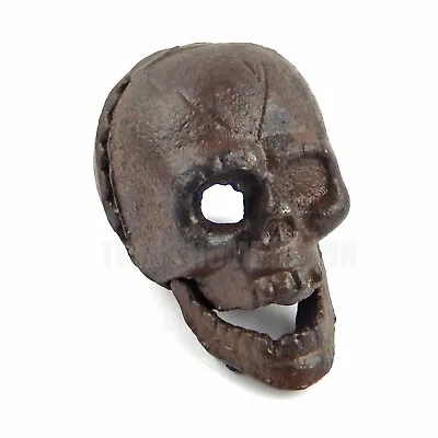 Human Skull Beer Soda Bottle Opener Rustic Cast Iron Hand Held Gothic Biker • $15.95