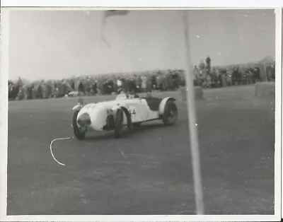 Mg Of P Gammon At Hairpin Ibsley April 1953 B/w Photograph • $11.19