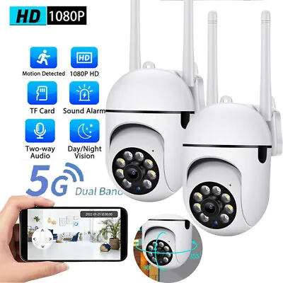 5G Smart IP Camera Wireless WIFI HD Night Vision Home Security IR Outdoor Cam UK • £32.59