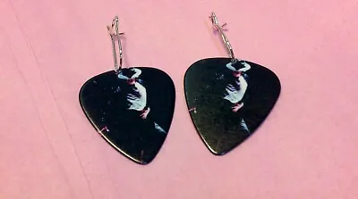 Michael Jackson  Billie Jean   Dance Pose Guitar Pick Ear Rings  New • $6.25