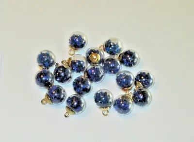 Glass Blue Miniature Balls Christmas Ornaments For Mini Trees & Decorations • $9.95