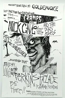 $14.95 • Buy The Cramps Nick Cave And The Bad Seeds Perkins Palace Classic La Concert Poster