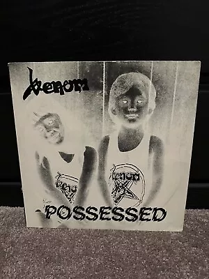 Venom Possessed LP Vinyl Combat MX 8022 Green Label 1985 Promo Stamped VG++ Nice • $65