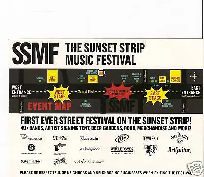 Sunset Strip Music Festival Card. Marilyn Manson Ozzy Toy Guns Nico Vega • $0.99