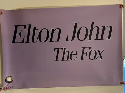 P4 Vintage Elton John The Fox Poster 24 X 16 Rare Music Band Original 1981 • $19.99