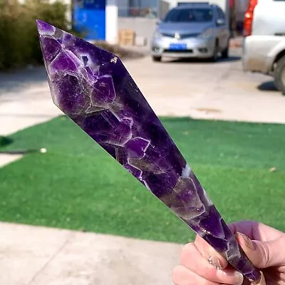 303GNatural Dream Amethyst Quartz Crystal Single End Magic Wand Targeted Therapy • $107.25