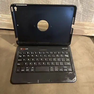 Black Web 9 Inch Wireless Keyboard Tablet Hard Case Rechargeable Swivel • $3