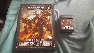 Chaos Space Marines Codex 2nd Version & Data Cards Warhammer 40k 8th Edition GW • £18