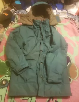 L.L. Bean Maine VTG Men's Wardens Parka Insulated Green Tan GORE-TEX Jacket SZ L • $59.88