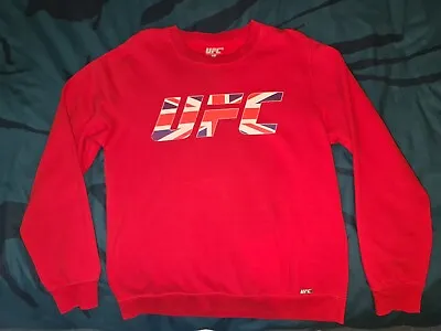 UFC Union Jack UK Red Jumper Sweatshirt Official Merchandise Small Used • £9.99