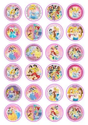 £2.79 • Buy 24 Disney Princess Cupcake Fairy Cake Toppers Edible Rice Wafer Paper Decoration