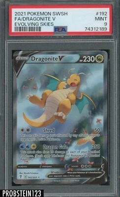 $0.99 • Buy 2021 Pokemon SWSH Evolving Skies #192 FA Dragonite V PSA 9 MINT