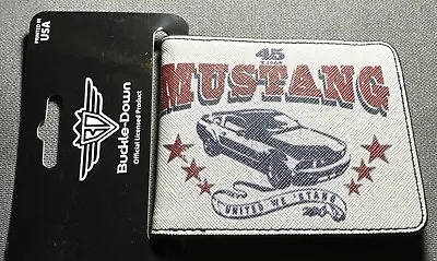 Wallet Ford Mustang 45 Years UNITED WE STAND Bi-Fold Buckle Down Licensed • $17.50