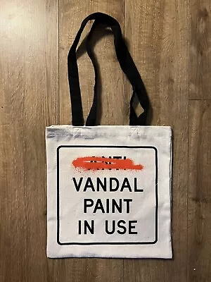 £15 • Buy Banksy Cut And Run Tote Bag | Anti Vandal Paint In Use | GOMA 2023