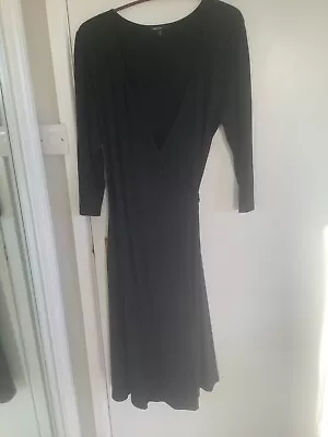 Gap Maternity Black Wrap Around Dress Size L • £7.99