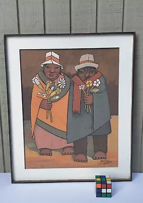 Adolfo Sardon Abarca Cusco Peru Matrimonio Andino  Married Couple Painting • $405