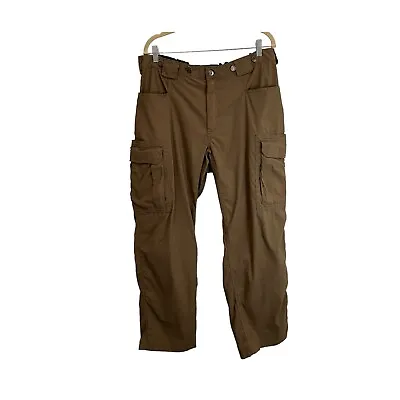 Duluth Trading Tan Nylon Cargo Pants Button Waist Suspenders Mens Size XL • $17.09