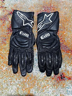 Alpinestars Ladies SP-3 Womens Leather Motorcycle Gloves Black Size Xs X-small • $25