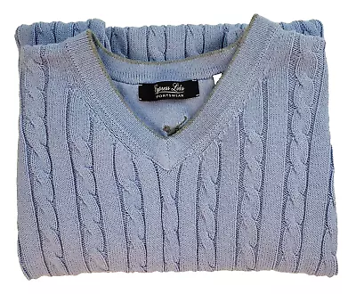 Cypress Links Sportswear Men's Cable Knit V-Neck Sweater Vest Blue Size M • $15