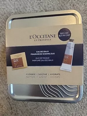 L'Occitane Fragranced Shaving Duo Travel Set Soap + After Shave Metal Box NEW • $9