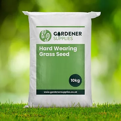 10kg Grass Seed Hard Wearing Heavy Use Garden Lawn Quick Acting Economy • £42