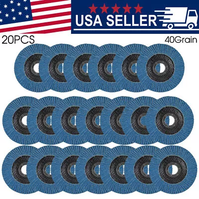 20 PCS 4-1/2 Flap Sanding Disc 40 Grit 4.5inch Angle Grinder Grinding Wheels • $26.40