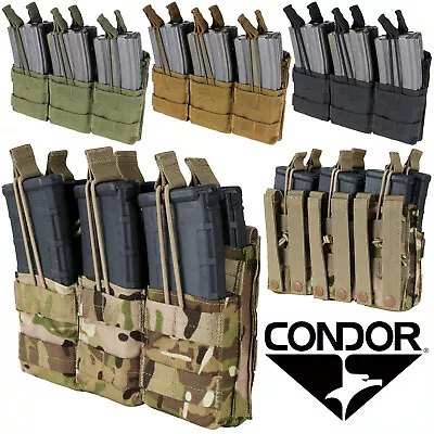 Condor MA44 MOLLE PALS Triple Stacker 5.56/.223 Open Top Rifle Magazine Pouch • $22.95