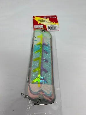 1 New Salmon Candy Trolling Flasher 8  Options Are Blue Stud UV Or Kryptotron • $18.99