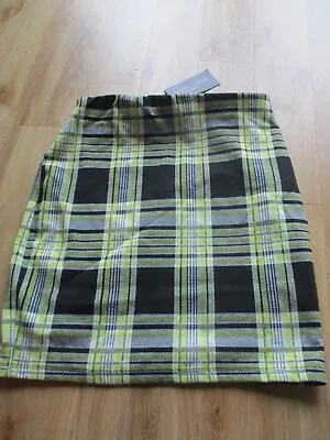 New Look Maternity Black Check Pencil Skirt Size 8 Bnwt • £1.99