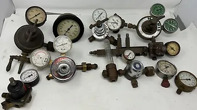 Vintage Meter Regulator Gauges Steampunk Ashcroft Harris USG Moto Wiki Ect • $99.95