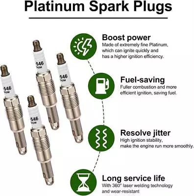 Set 8 PCS For Motorcraft Platinum SP546 (SP515) HT15 Spark Plugs For Ford 5.4L • $46.89