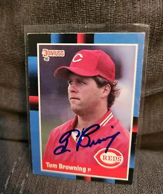 Tom Browning Autograph Signed 1988 Donruss Cincinnati Reds Mr. Perfect • $14.99