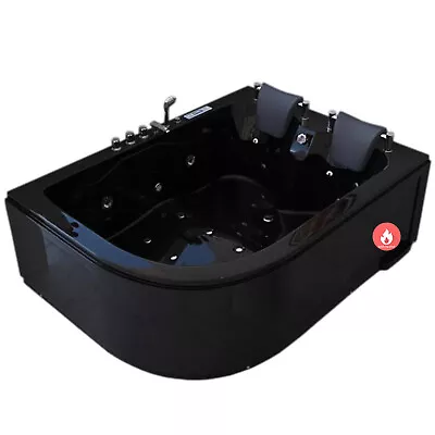 Whirlpool Bathtub Hot Tub Black With Double Pump 2 Persons POMPEI With Heater • $3319