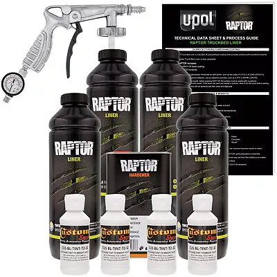 U-POL Raptor Tintable Bright White Spray-On Truck Bed Liner Spray Gun 4 Liters • $259.99