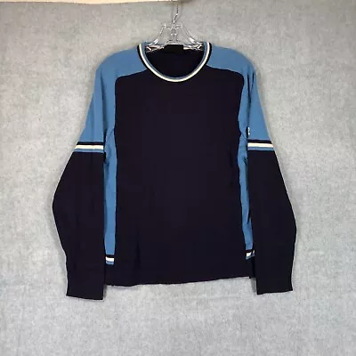VINTAGE Demetre Sweater Mens Large Blue Pure Virgin Wool Ski Winter Adult • $39.99