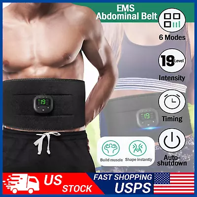 USB Abdominal Muscle Toning Trainer Stimulator Toner Fitness Binder ABS Gym Belt • $13.99