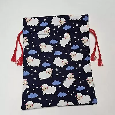 Drawstring  Gift Bags Handmade Fabric Cotton Gift Bags  Pouch Bags  • £5.50