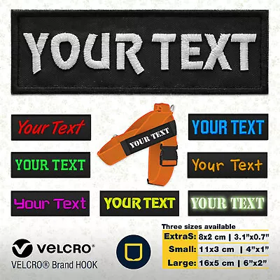 $8.75 • Buy Custom NAME Patch Dog  Harness Personalized Embroidered TAG ID K9 Label Service