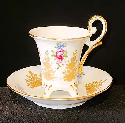 VTG Limoges Demitasse Footed Cup Saucer Set • $24.99