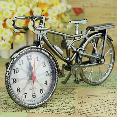 $14.21 • Buy Alarm Clock Bicycle Bike Home Decor Table Bedside Quartz Analog Dial Desk Gifts.