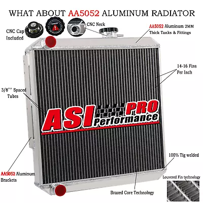 4 ROW Aluminum Radiator Fit Land Rover Series 2A And 3 Manual ASI Performance • $259