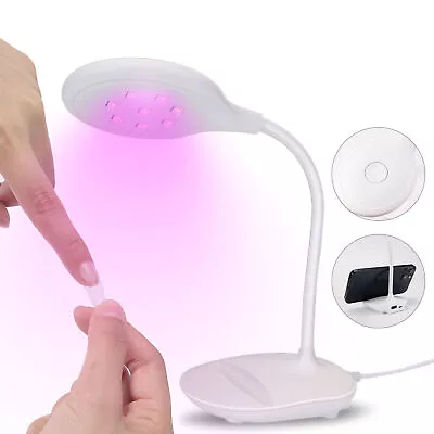 Mini Nail Dryer UV LED Nail Lamp USB Curing Lights Desk Lamp For Nail Gel Polish • $14.04