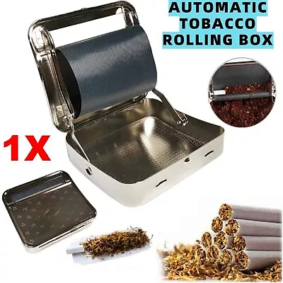 Metal Automatic Cigarette Roller Tobacco Rolling Machine Roll Box Case Maker Tin • $13.99