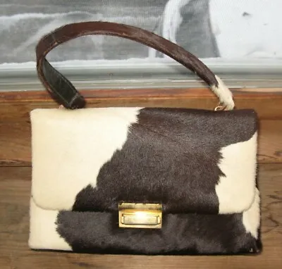 Pony Hide Cow Vintage Lolise Clasp Kelly Bag 1960s SO5 10  X 6  X 3  SO5 • $175