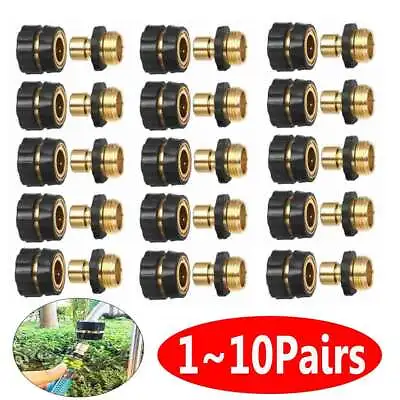 Garden Water Hose Quick Connect Fittings Faucet Adapter Disconnect RV Fits 3/4  • $8.73