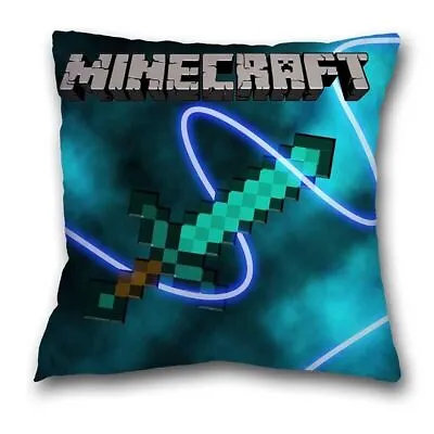 45cm Minecraft Gamer Cushion Cover Throw Pillow Case Home Sofa Bed Office Decor • £4.79