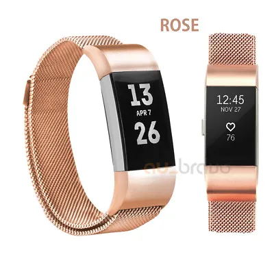 $13.95 • Buy For Fitbit Charge 2 Band Metal Stainless Steel Milanese Loop Wristband Strap